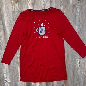 Life is Good “Let It Snow” Night Gown - L